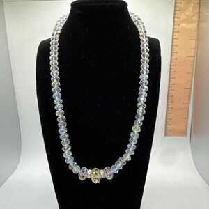 Beautiful AB Glass Beaded Necklace - 16" With 3" Extender